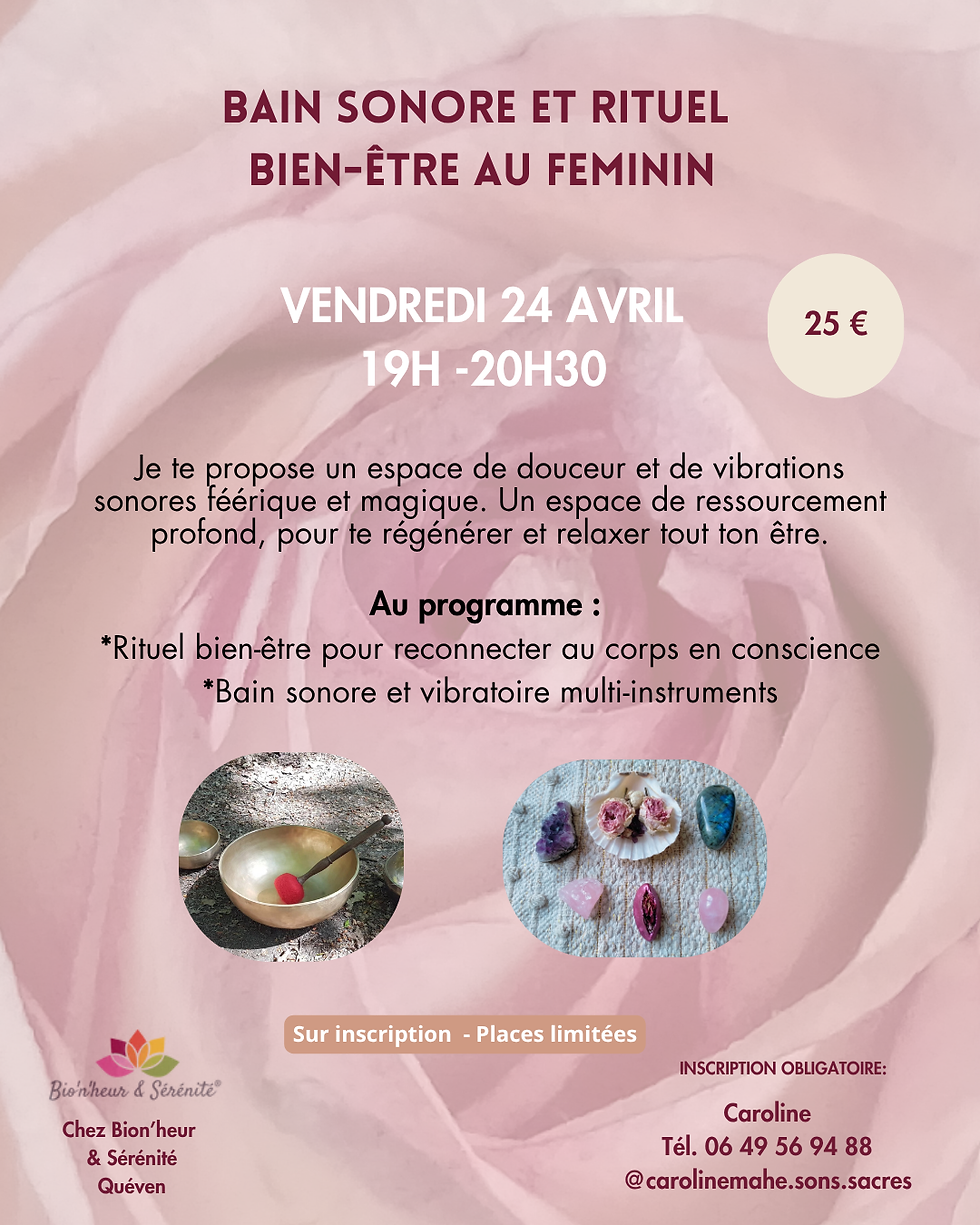 Atelier Bain Sonore et Rituel bien-être féminin