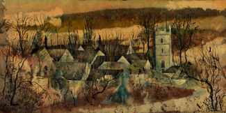Impressionistic painting of british landscape