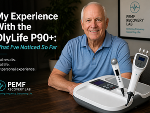 Tim Coyle using the OlyLife P90+ PEMF device