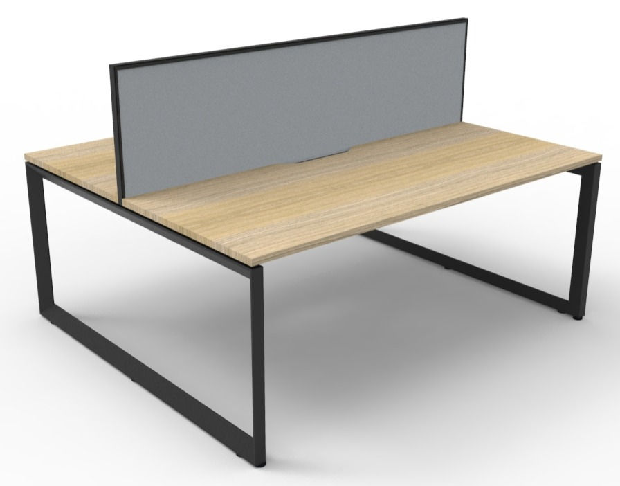 Thumbnail: Deluxe Infinity Loop 2 Person Double Bench Workstation Range + Screen