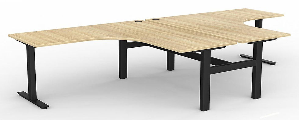 Thumbnail: Agile Fixed Height 90° Shared Workstation