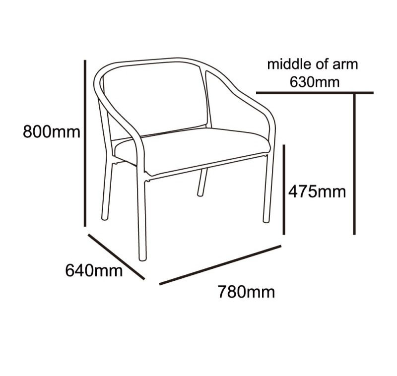 Thumbnail: Kara 720 Arm Chair with Adjustable Legs