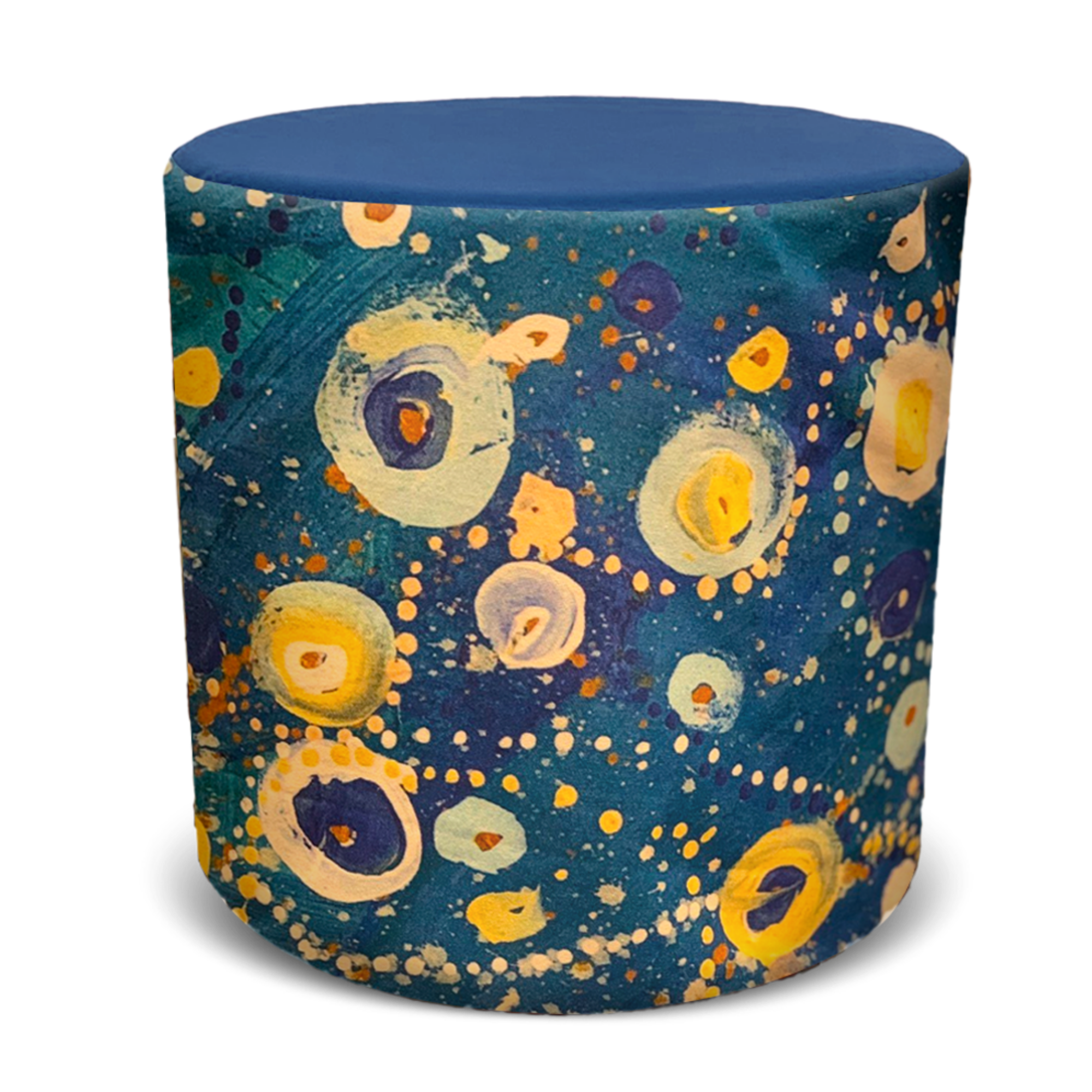 Eva Spectrum Ottoman - Blue Ocean