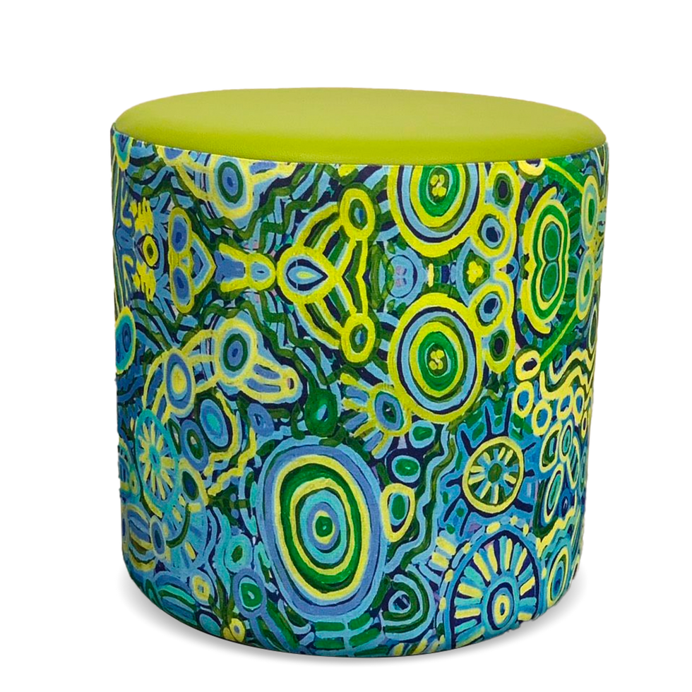 Thumbnail: Eva Spectrum Ottoman - Eucalyptus Green