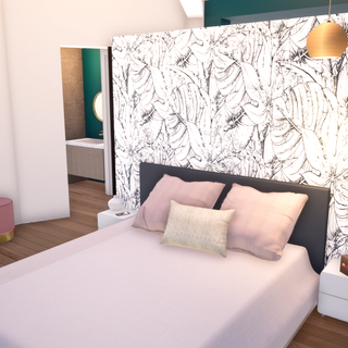 Chambre jungle chic