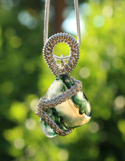 Agate wrap, sterling silver