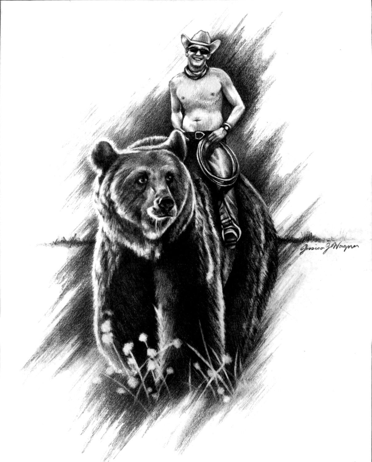 Grizzly Bear Cowboy