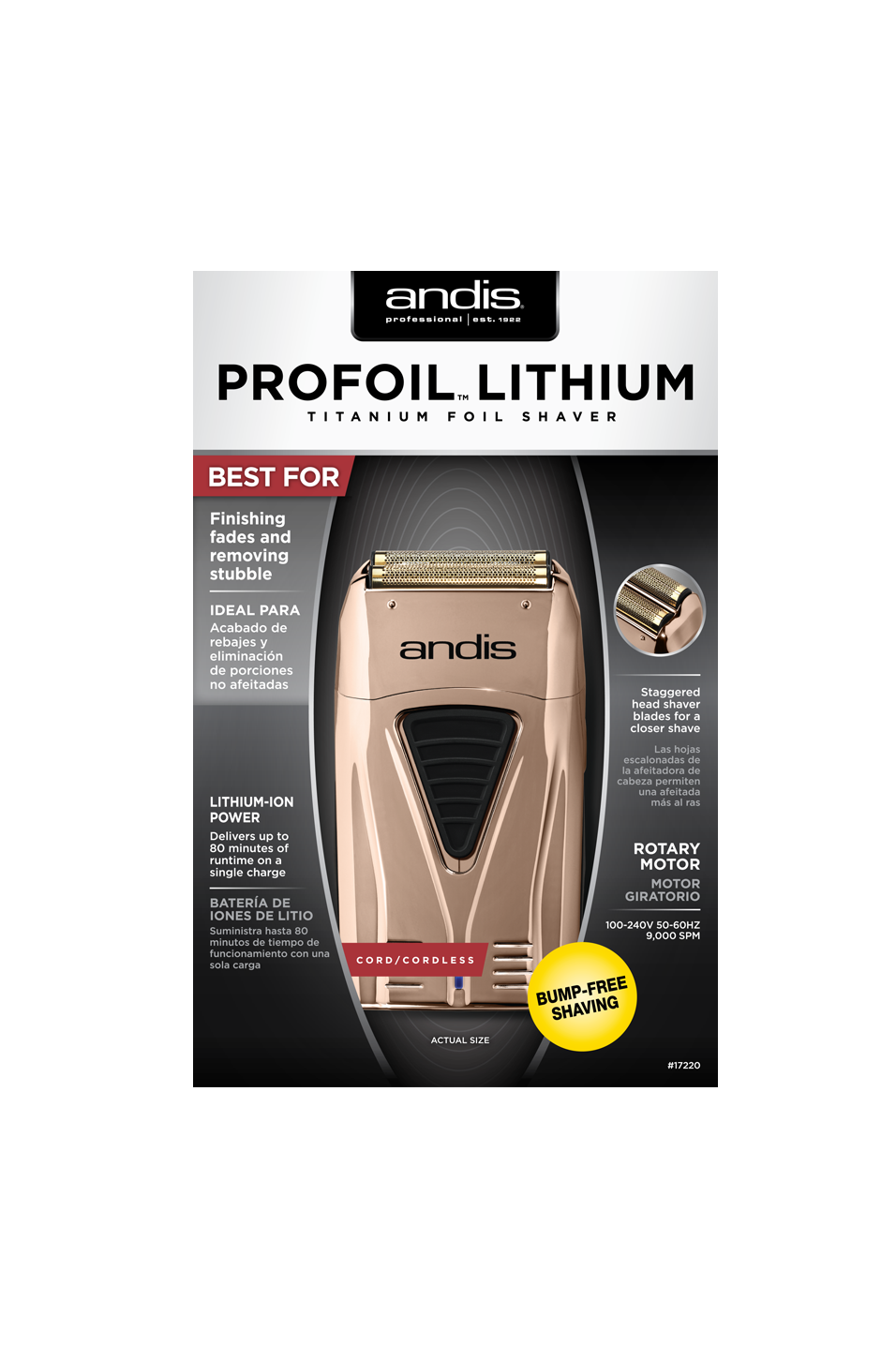 Thumbnail: Andis Copper Profoil Lithium Shaver