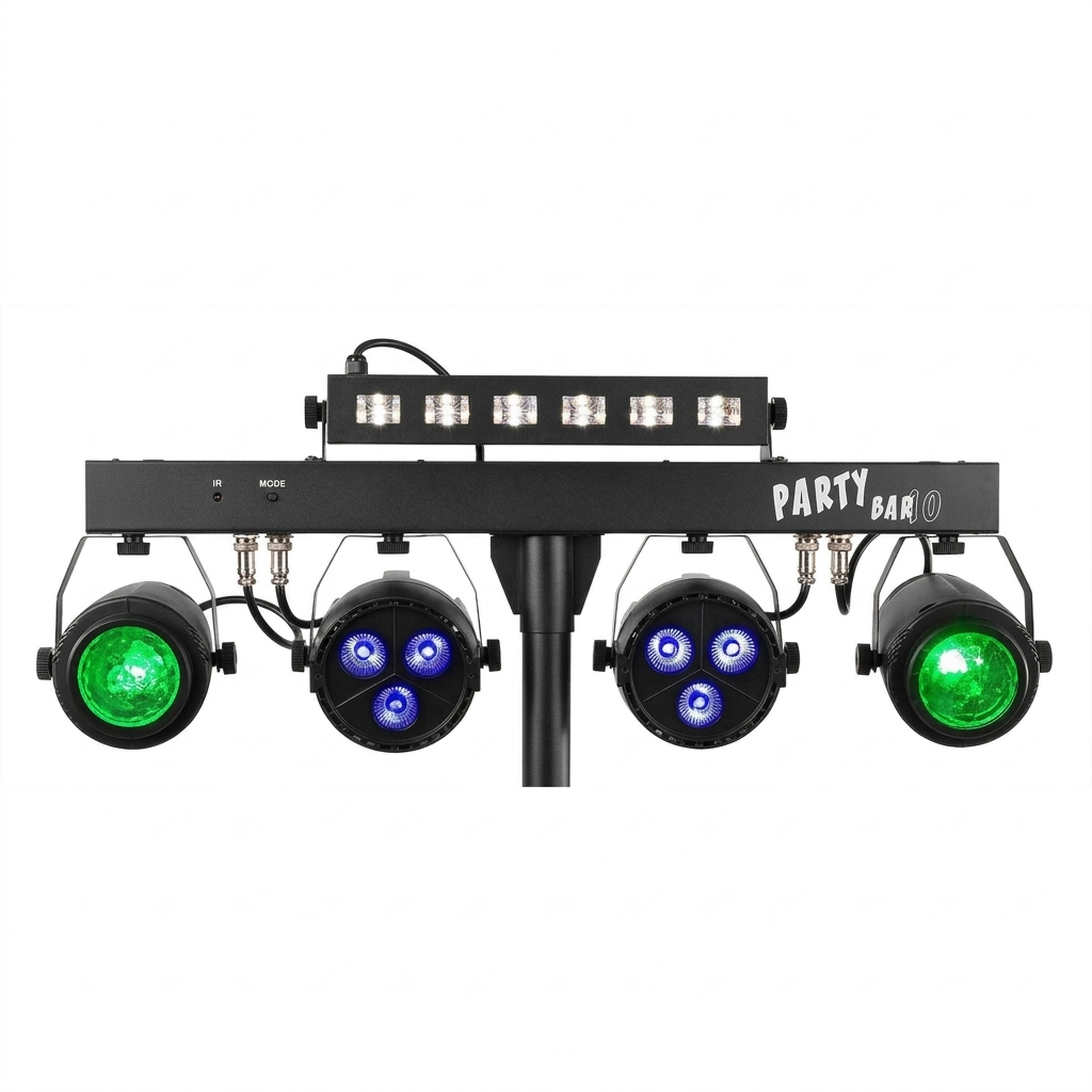 BeamZ PartyBar10 — Kit luci con jellyball e PAR