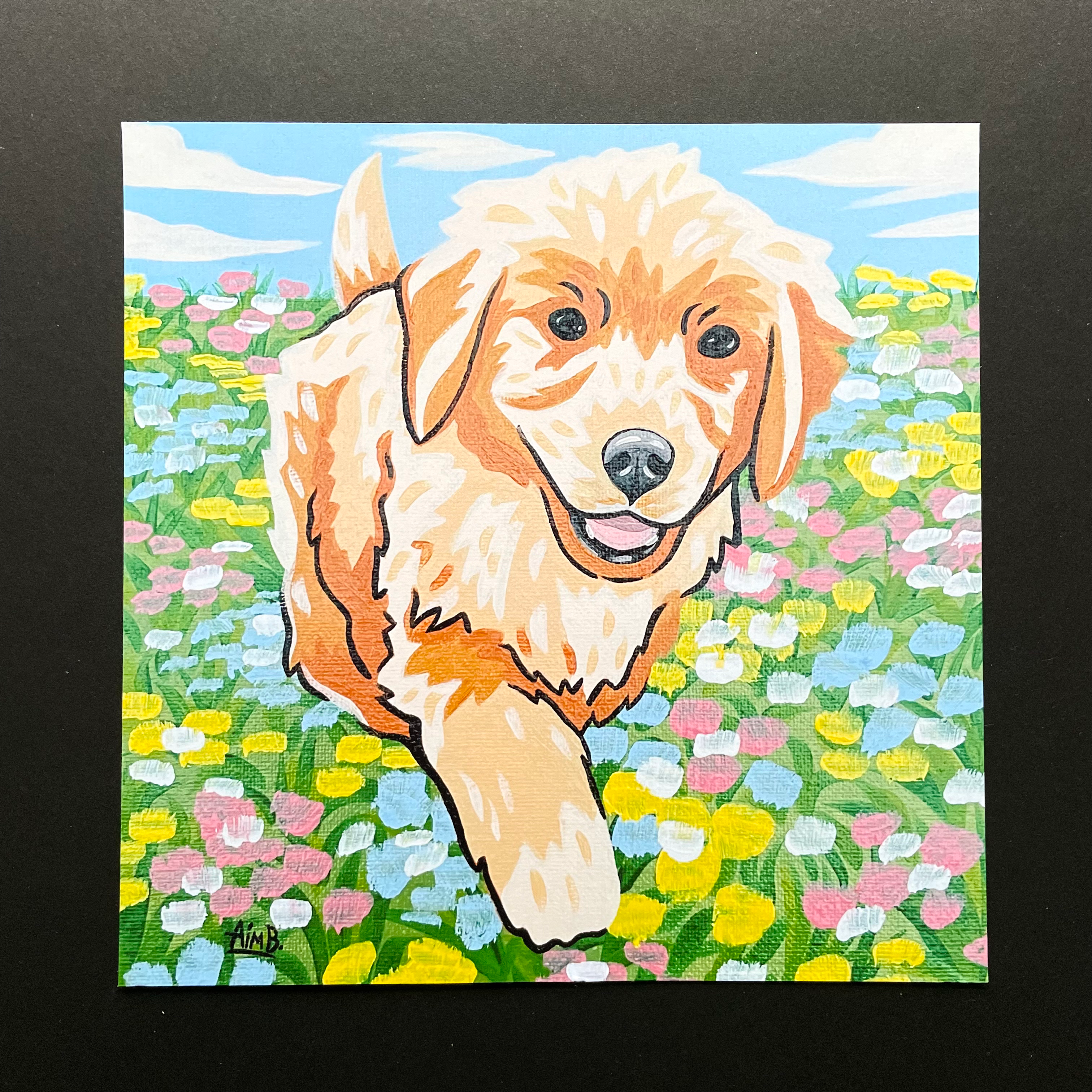 Spring Puppy Print