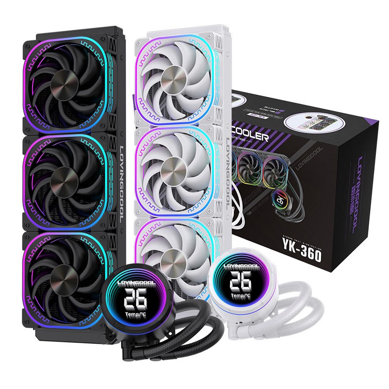 LOVINGCOOL 360mm Liquid Cooler with Temperature Display