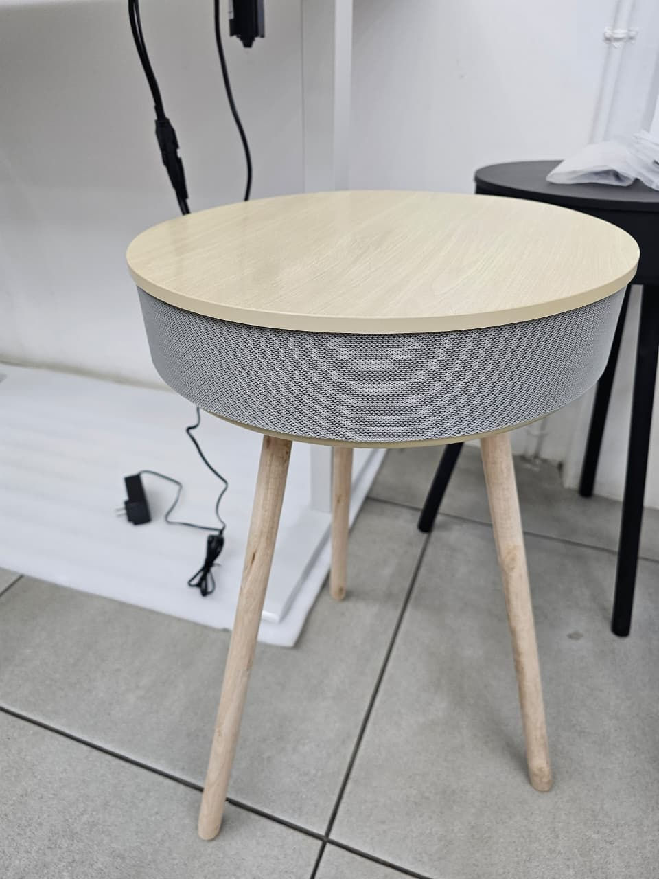 Miniatura: Computer Desk & Speaker Combo: Height Adjustable-Light Oak & Wireless Bass Jaxx 