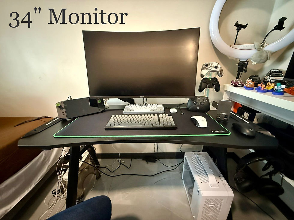 Thumbnail: Gas Spring Monitor Arm Stand For Desk 17-34 Inch PC Monitor Mount