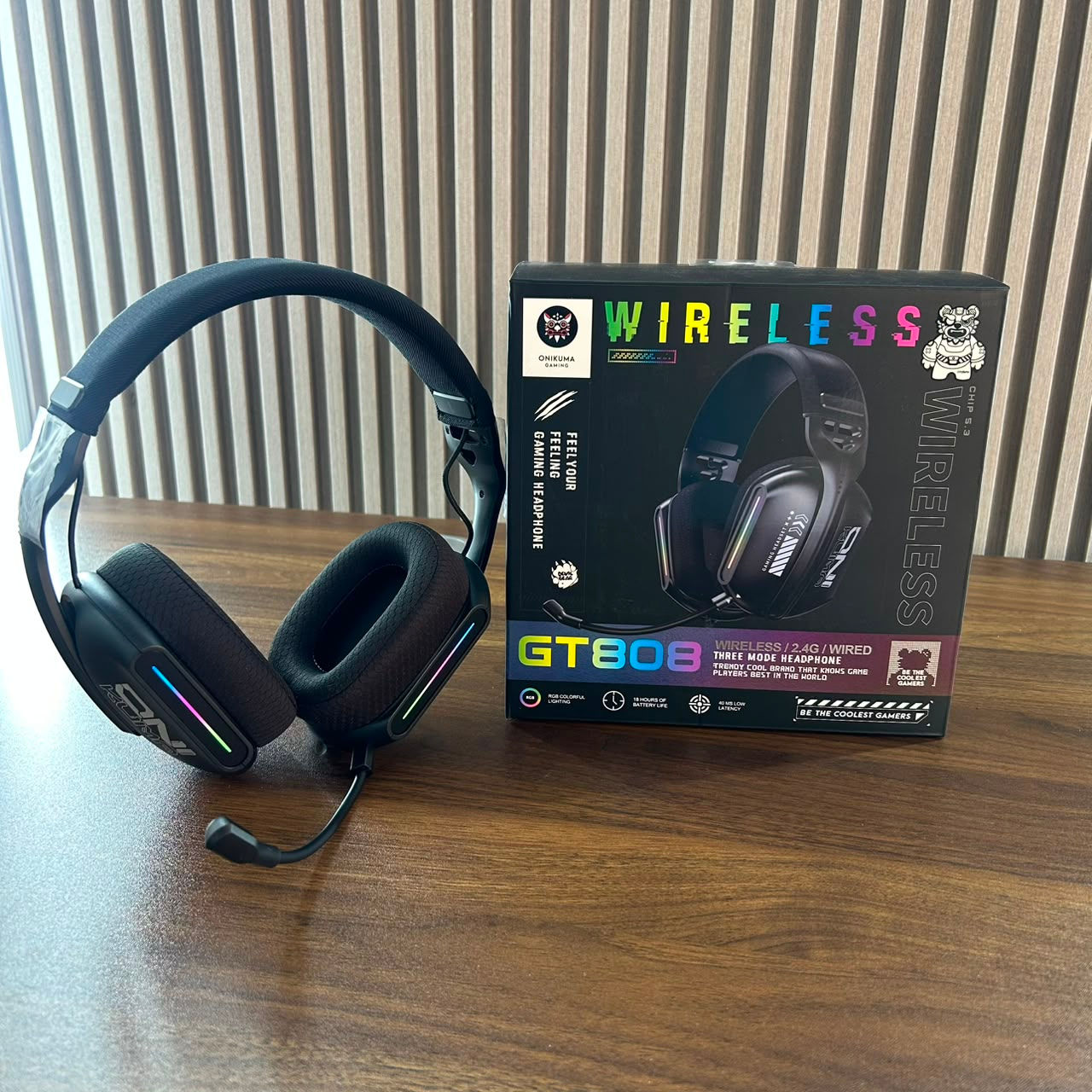 ONIKUMA GAMING GT808 THREE-MODE RGB Headphone with Microphone