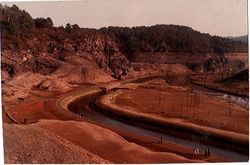 lac de Guerlédan vidé en 1985