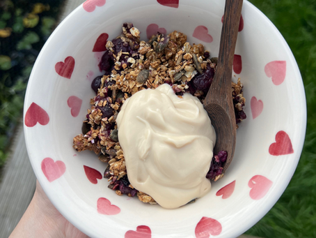 Warming Blueberry Breakfast Crumble