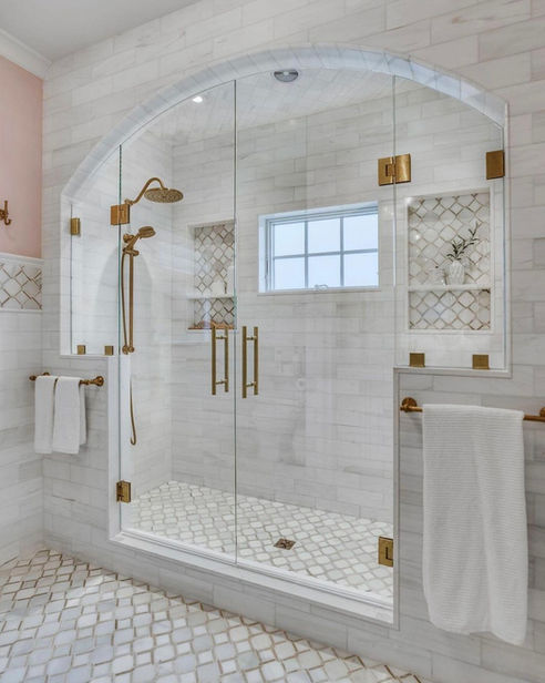 Image of a modern bathroom remodel