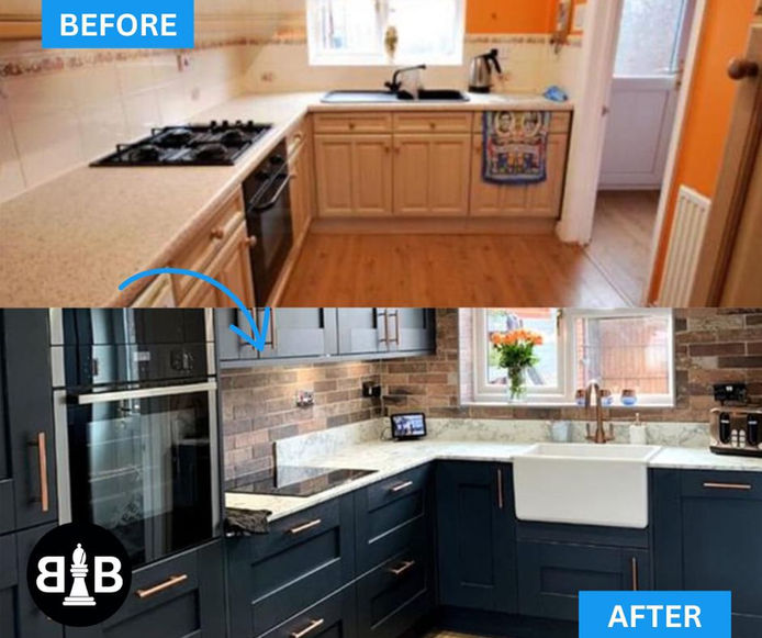 Image of before after kitchen remodel