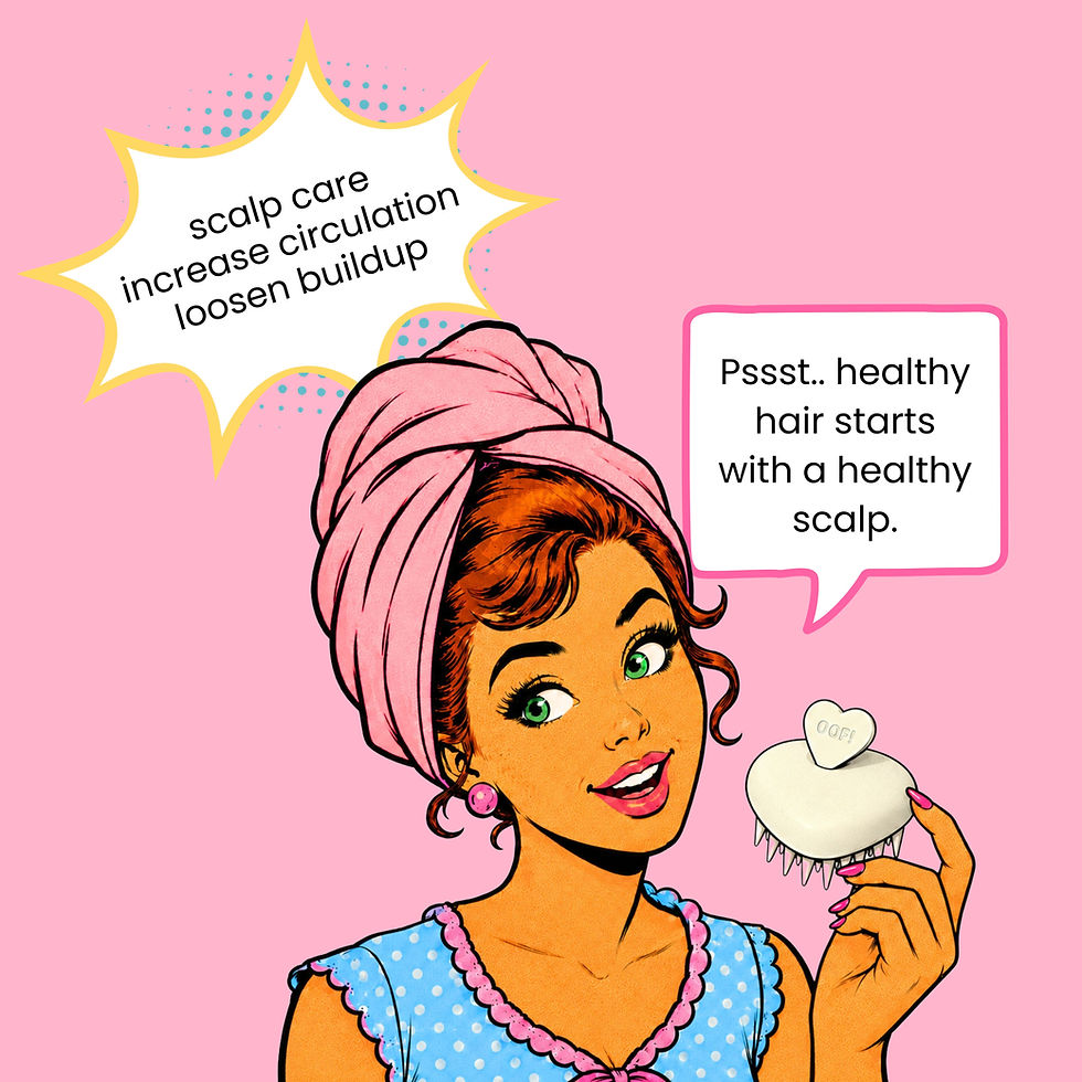 Thumbnail: Benefits of the OOF! silicone scalp massager including soft bristles, buildup removal, product distribution, and scalp massag