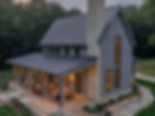 Metal barndo with fireplace and extended back patio