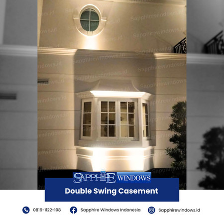 uPVC Koemmerling Conch putih – double swing casement – intercon, kebon jeruk, Jakarta