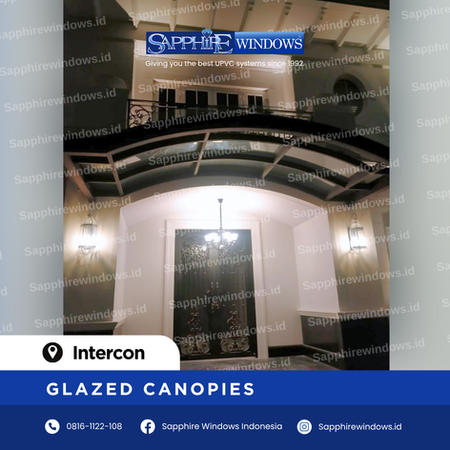 uPVC Koemmerling Conch putih – glazed canopies – intercon, kebon jeruk, Jakarta