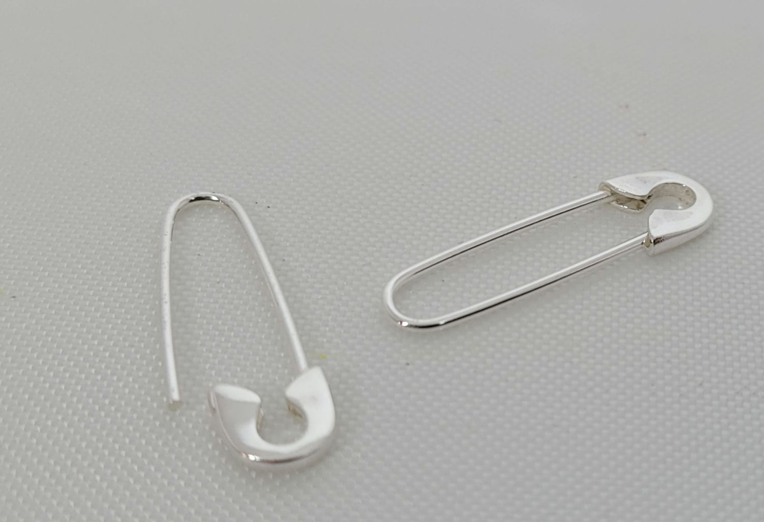 Sterling Silver Safety Pin Earrings