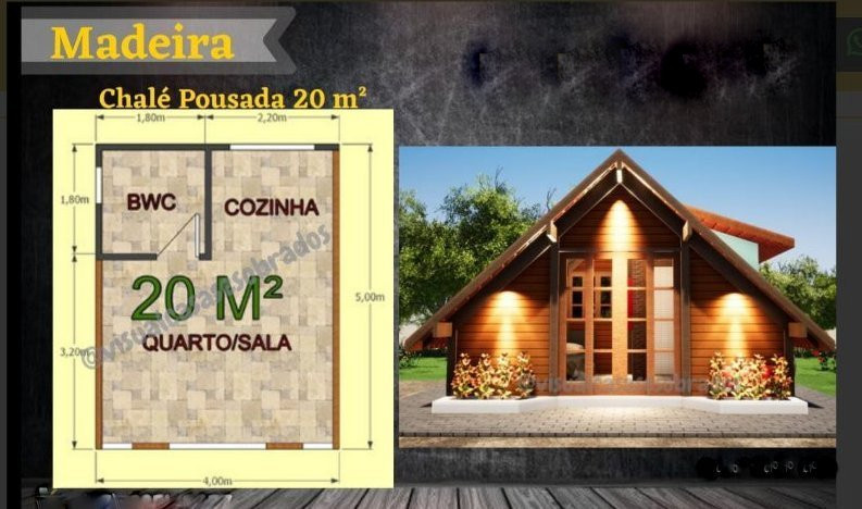 Chalé Pousada 20 Mts2. - Chave na Mão