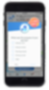 Screenshot of behavior change in app
