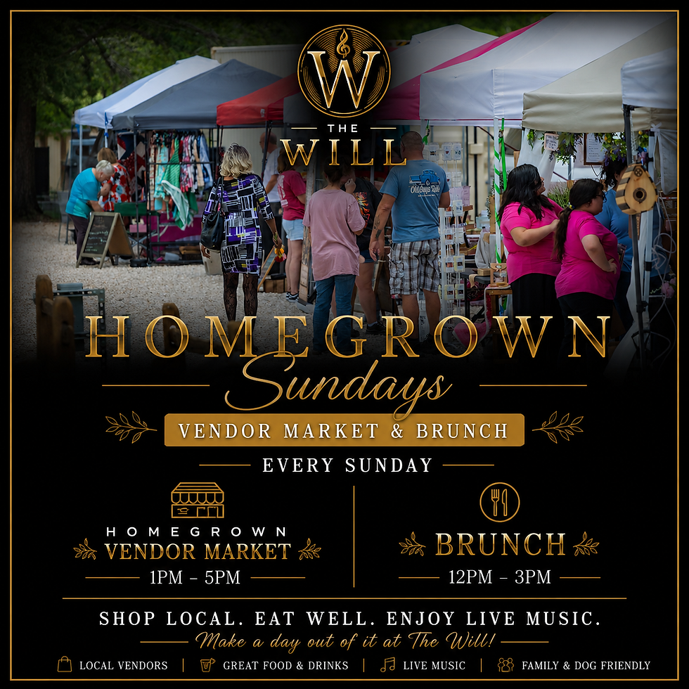 HomeGrown Sundays Vendor Market at The Will