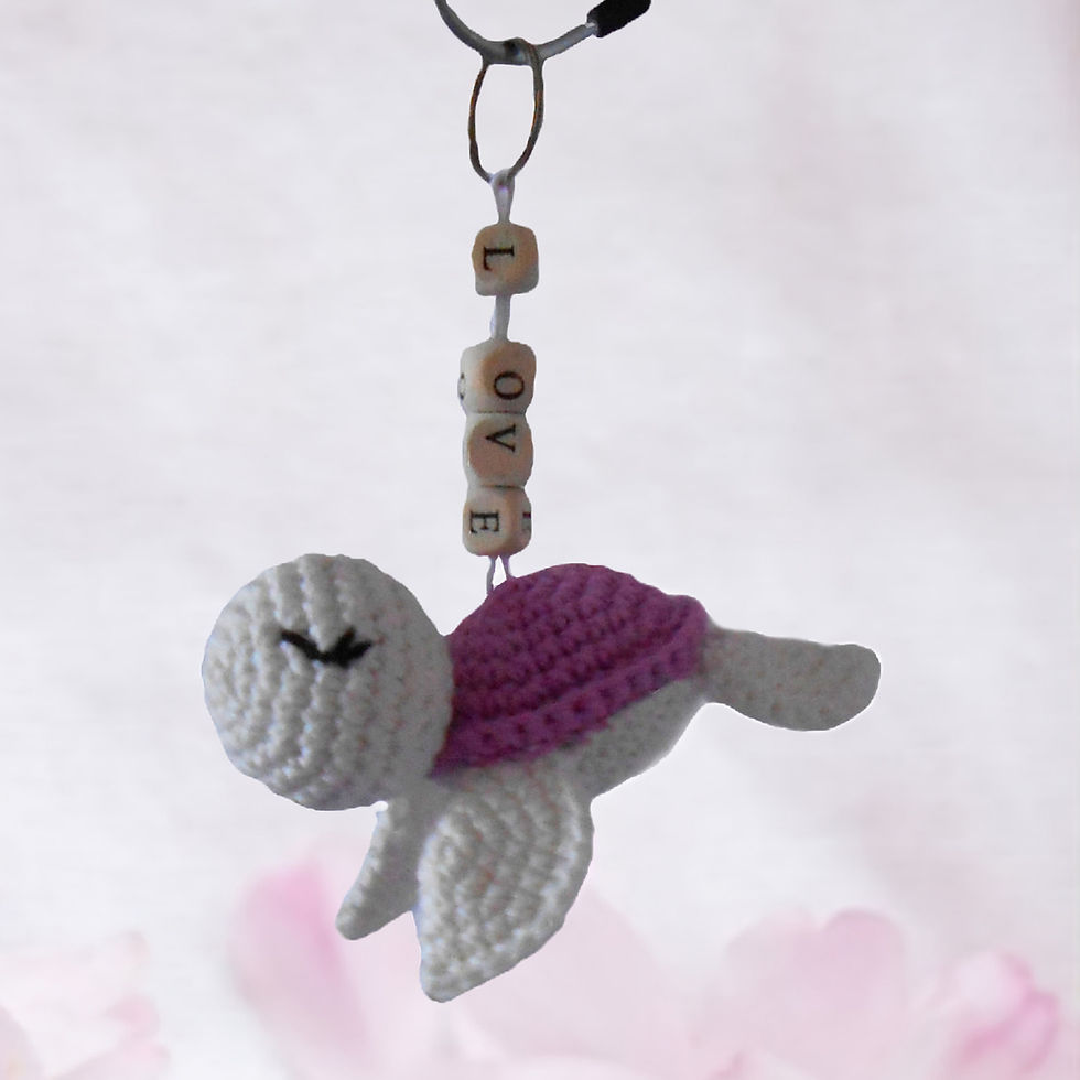 Amigurumi Schildkrötenanhänger Love
