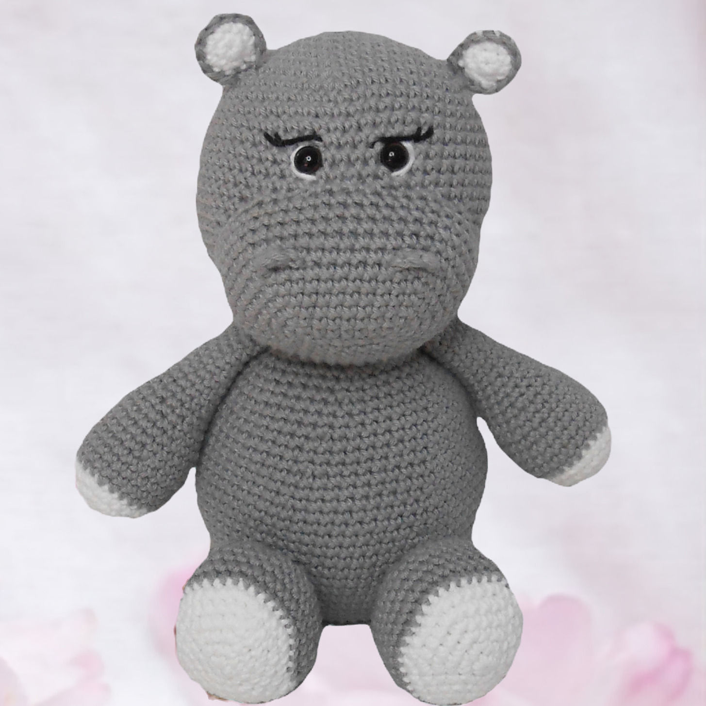 Amigurumi Hippo, gehäkelter Hippo von vorne