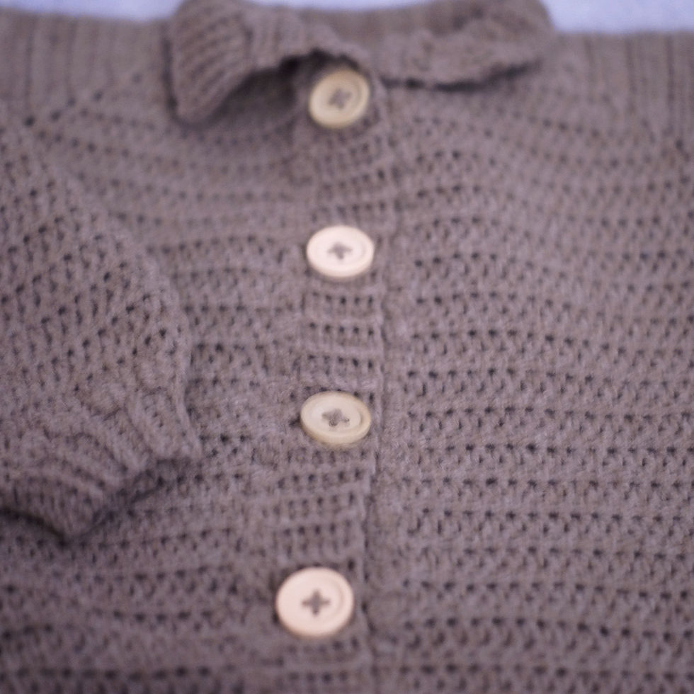 Miniaturbild: Baby Cardigan gehäkelt braun