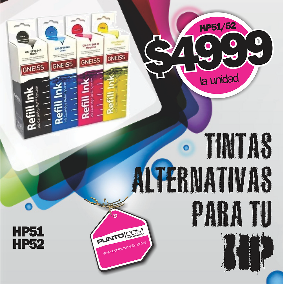 tintas hp 51-52