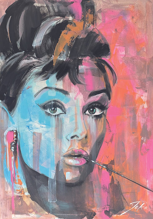 Audrey Hepburn, Jelena Bibic, Jelena Bibic Art, Jeka, Jelena Bibic Artist