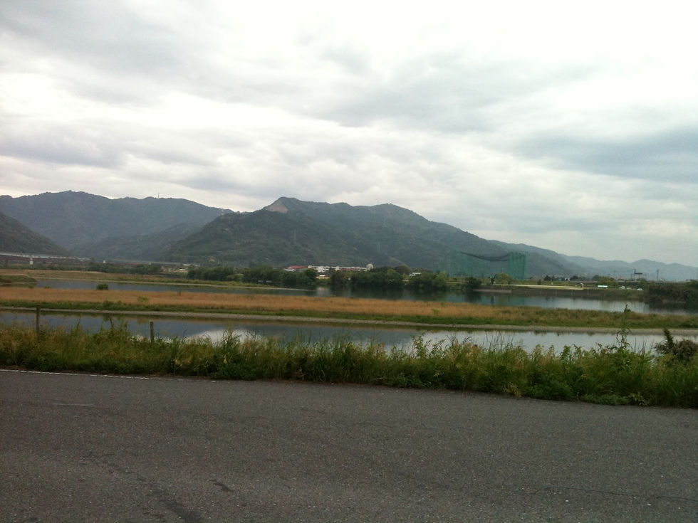九州を自転車で回る旅の熊本編 八代市 球磨川の風景