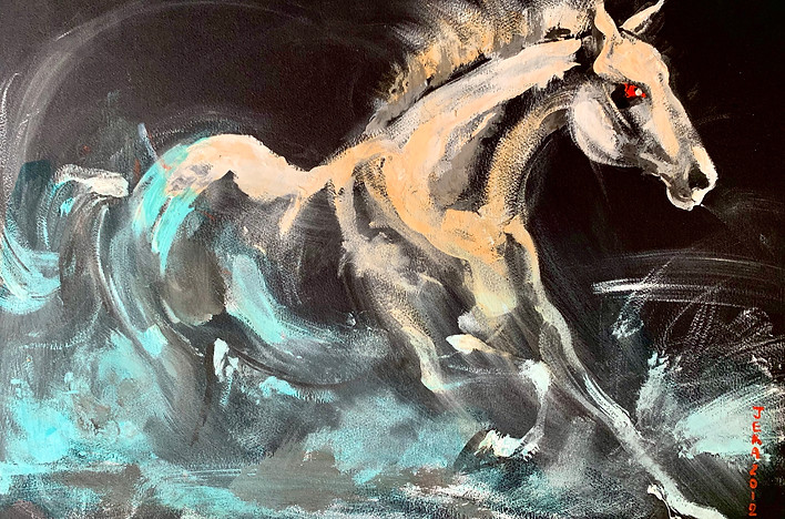 Horse Painting, Jelena Bibic, Jelena Bibic Art, Jeka, Jelena Bibic Artist