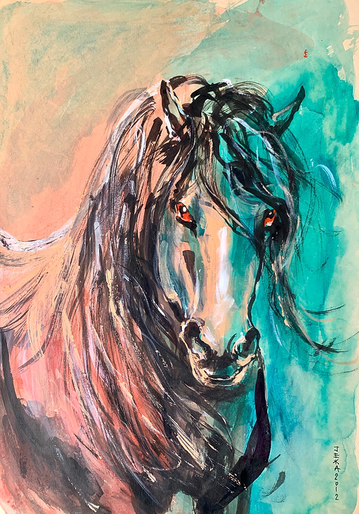 Horse Painting, Jelena Bibic, Jelena Bibic Art, Jeka, Jelena Bibic Artist
