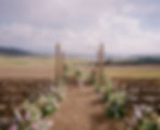 Meadow wedding ceremony with wild grasses