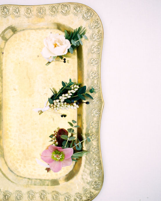 Mismatched boutonnieres