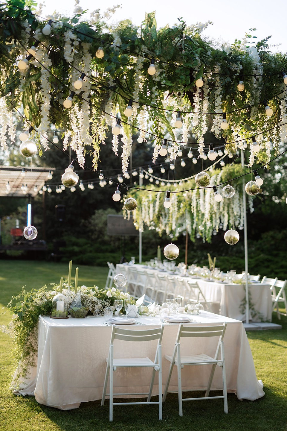 Hanging greenery wedding example
