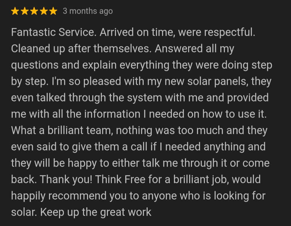 5 star solar reviews