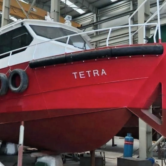 Year Built: 2018; Dimensions: 12m x 4m x 1.72m; Engine Power: 2 x 280BHP / VOLVO PENTA; Generator: 1 x 55kw; Compressor: 1 x 500l