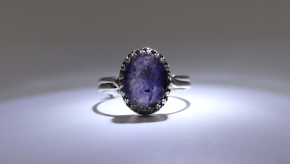 Thumbnail: Iolite Sterling Silver Ring Size 9-11