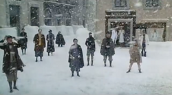 Amarcord - Piazza Cavour e la neve.