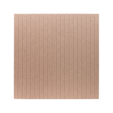 WOODY SLATS panels - light PET backing under the slats - light brown with subtle 3D effect | WOODYGLASS