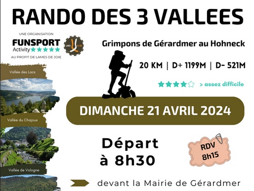 Gérardmer – Un troisième rendez-vous sportif d’Help Me Run au profit de "Lames de joie" ce 21 avril.