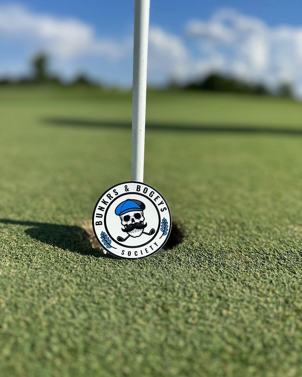 sticker on the golf course