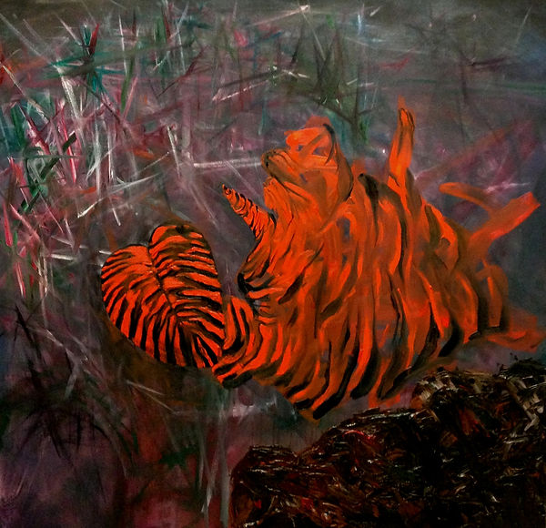 Heart Tiger, 2012, oil paint on canvas, 60x60 cm