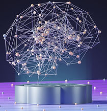 an abstract image of a sphere with dots